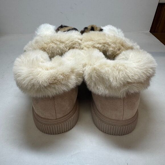 Journee Collection Womens 11 M Beige Sunset Lined Platform Slippers NIB IA6 - Picture 4 of 9